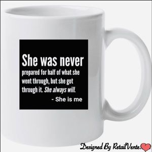SHE WAS NEVER PREPARED MUG By Retail Vente